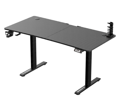 Mebel gamingowy Ultradesk LEVEL V2 (Czarne - bez podkładki) (elektryczna regulacja)
